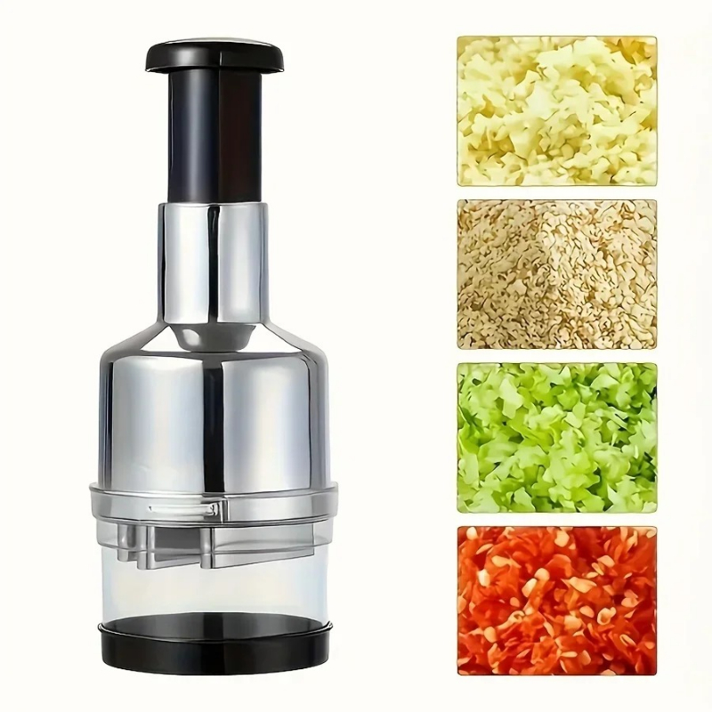 Manual Garlic Press - Stainless Steel Garlic Presser Food Crusher