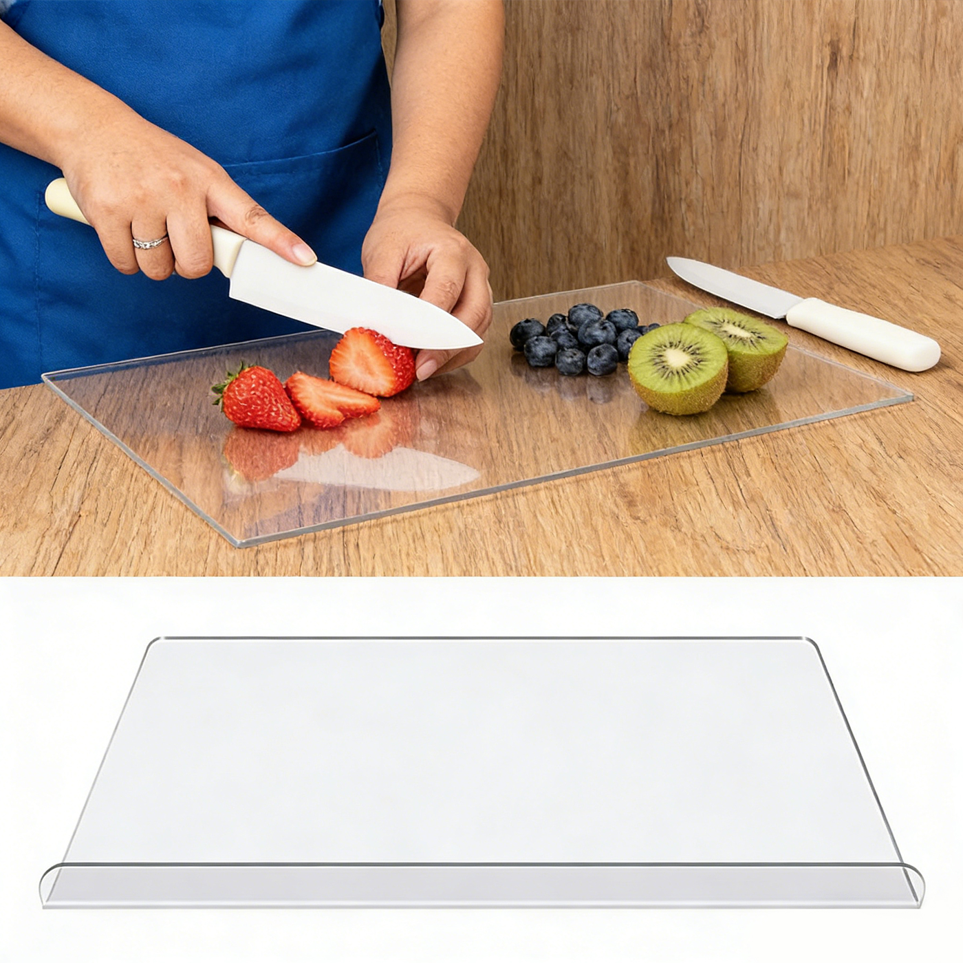 Kitchen Gadgets To Have - Acrylic transparent cutting board, suitable for