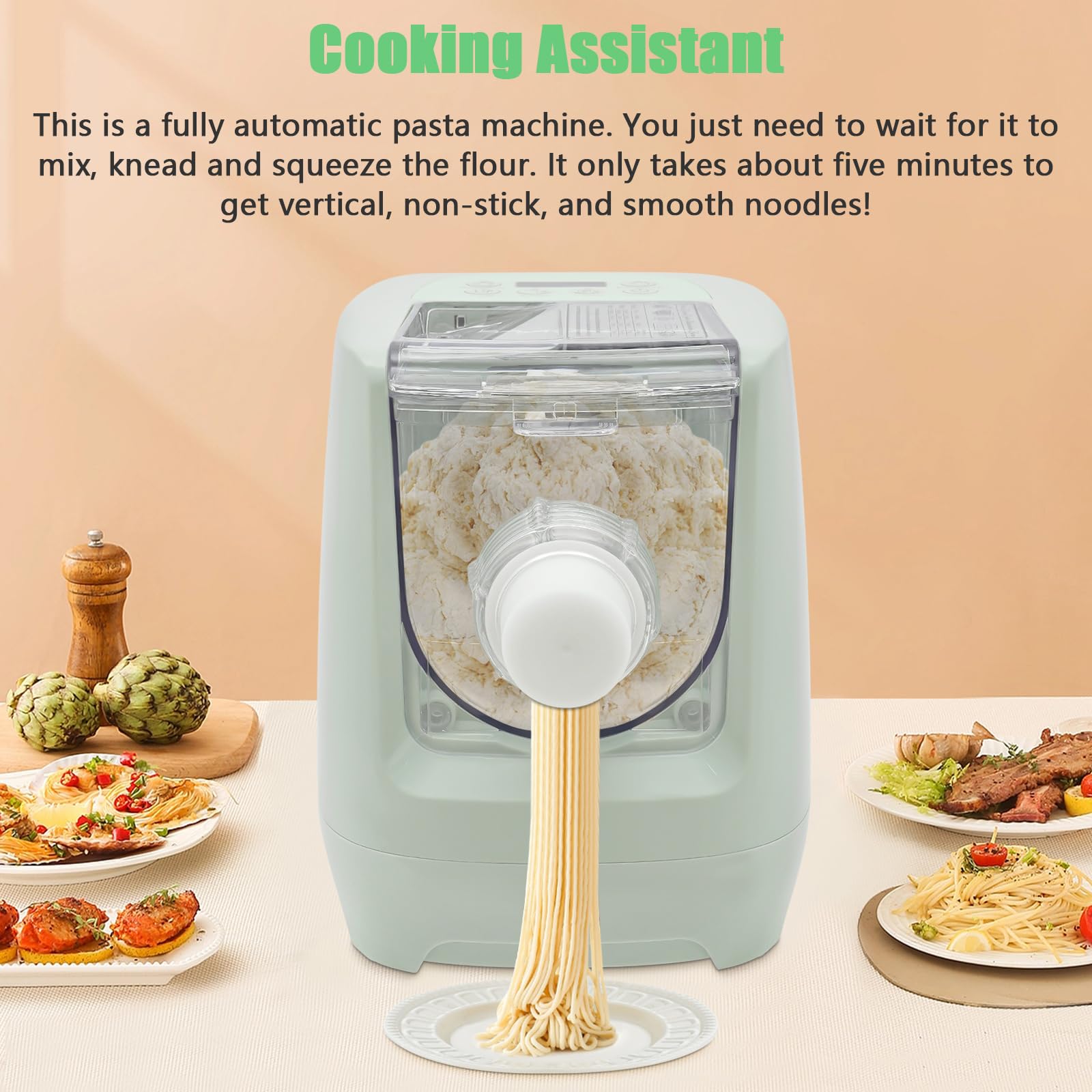 Pasta Measuring Tool - Electric Pasta Noodle Machine, 12 Noodle