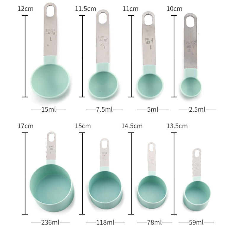 8PCS Measuring Cups Spoons Set - Kitchen Gadgets And Appliances recension och pris