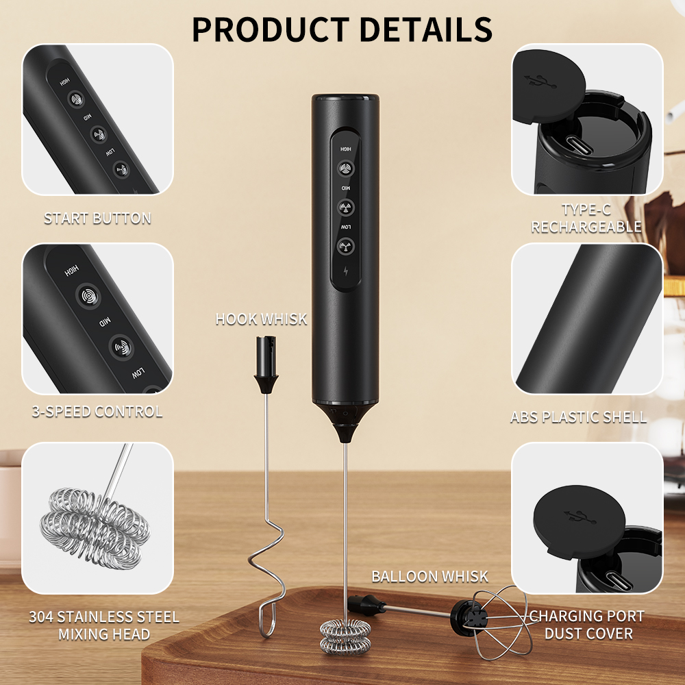 3 in 1 Electric Handheld Milk  - Kitchen Gadgets And Appliances recension och pris