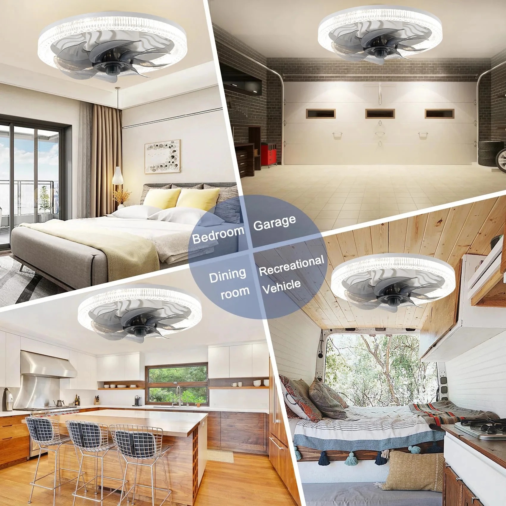 Smart LED Ceiling Fan Light wi - Kitchen Gadgets Smart recension och pris