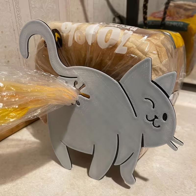 Cat Butt Bread Clip - 3D Print - Kitchen Gadgets To Have recension och pris