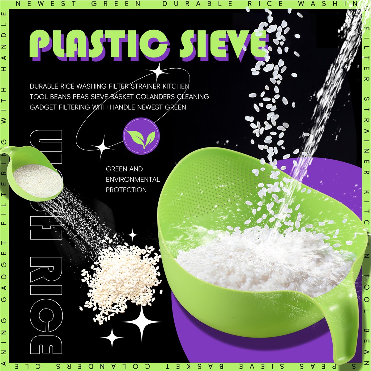 A45I  Rice Washing Filter Stra - Kitchen Gadgets Rice Filter recension och pris