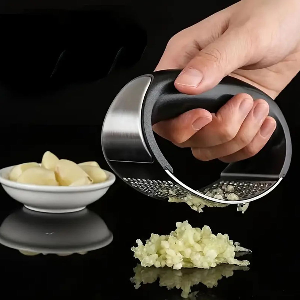 1PC-Garlic press; manual ring  - Manual Garlic Press recension och pris