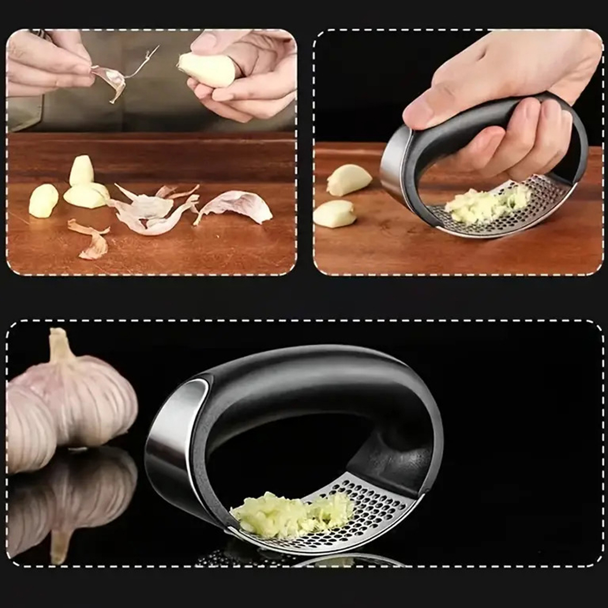 1PC-Garlic press; manual ring  - Manual Garlic Press recension och pris