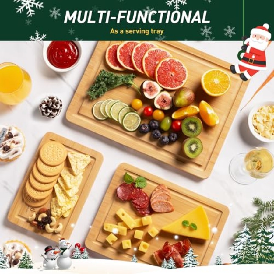Bamboo Cutting Board Set Non S - Kitchen Gadgets To Have recension och pris