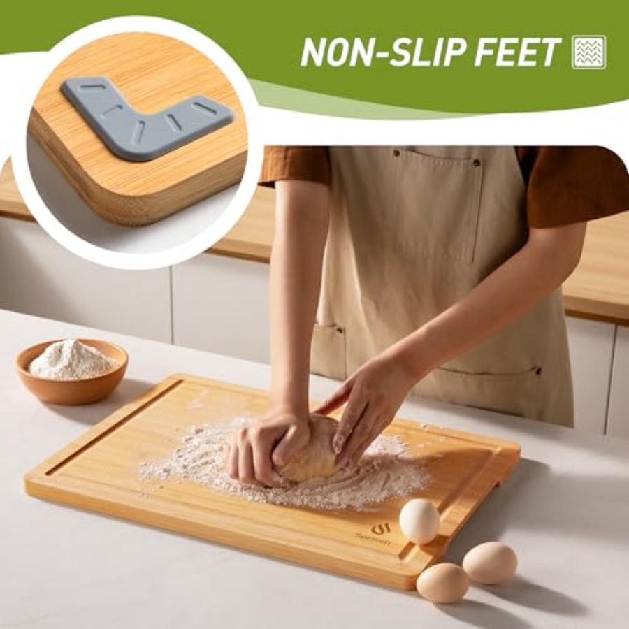 Bamboo Cutting Board Set Non S - Kitchen Gadgets To Have recension och pris