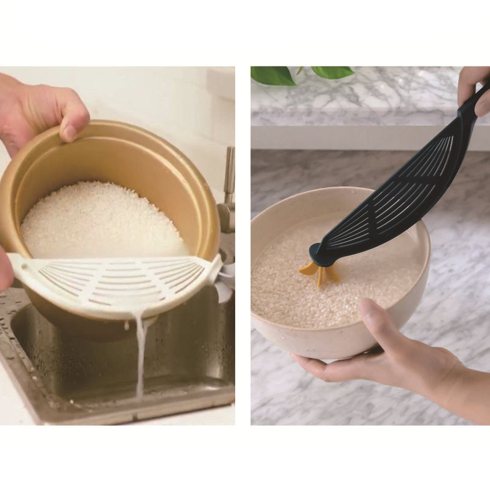 New Pot Strainer Plastic Cresc - Kitchen Gadgets Rice Filter recension och pris