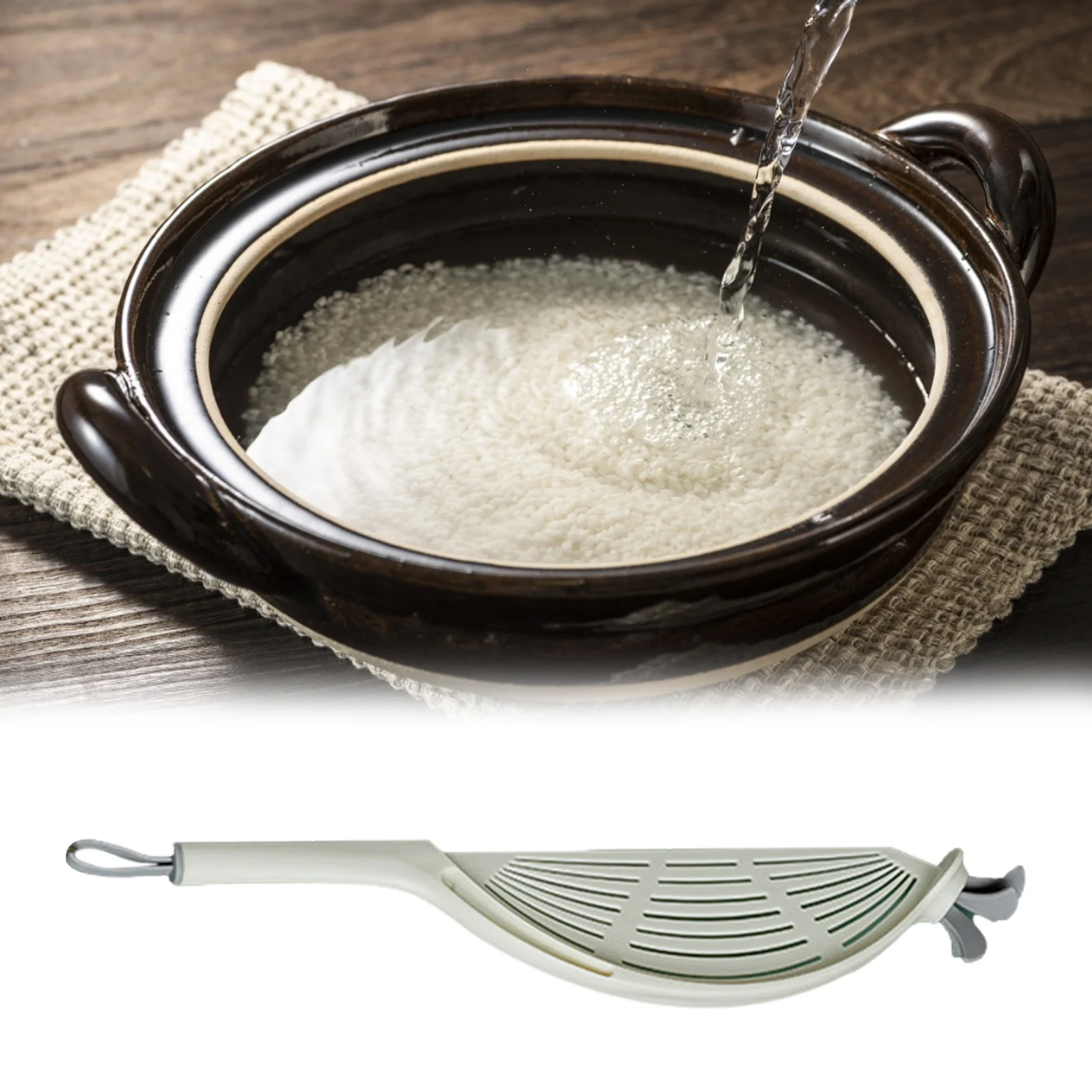 New Pot Strainer Plastic Cresc - Kitchen Gadgets Rice Filter recension och pris
