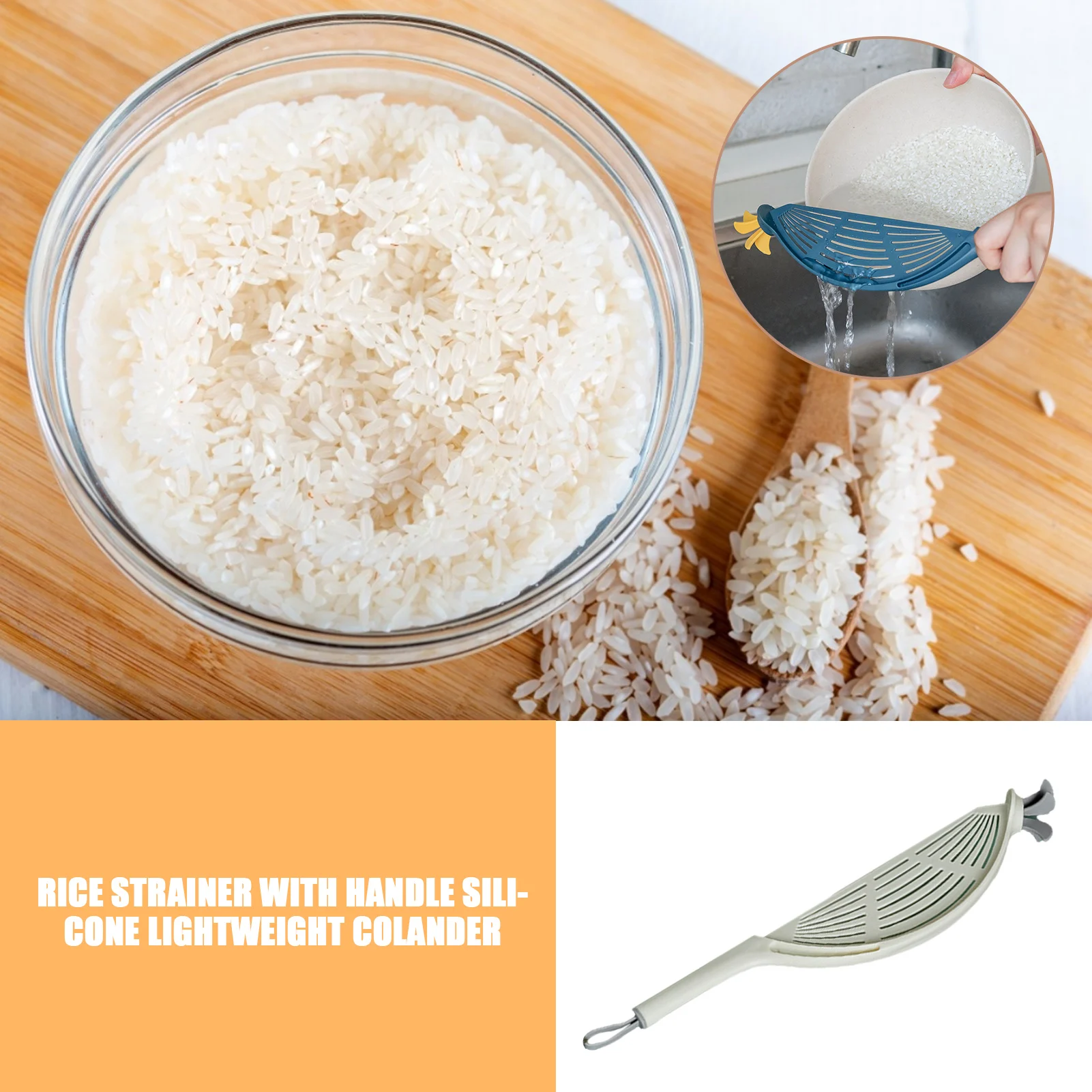 New Pot Strainer Plastic Cresc - Kitchen Gadgets Rice Filter recension och pris