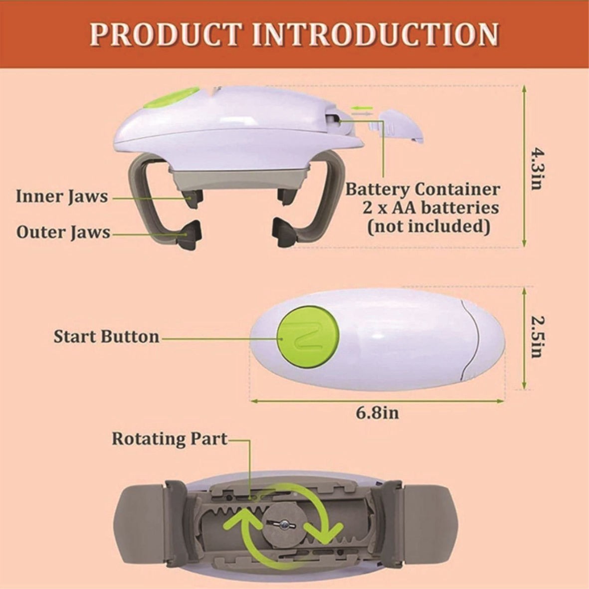 Electric Can Bottle Lid Opener - Electric Can Opener recension och pris