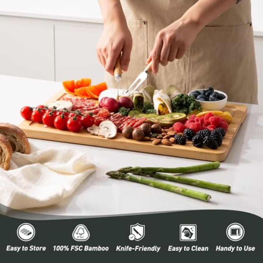 Bamboo Cutting Board Set Non S - Kitchen Gadgets To Have recension och pris